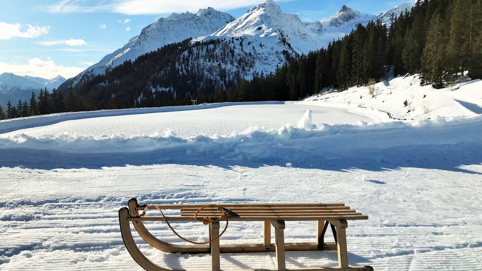 Schlitteln mit die Angelones