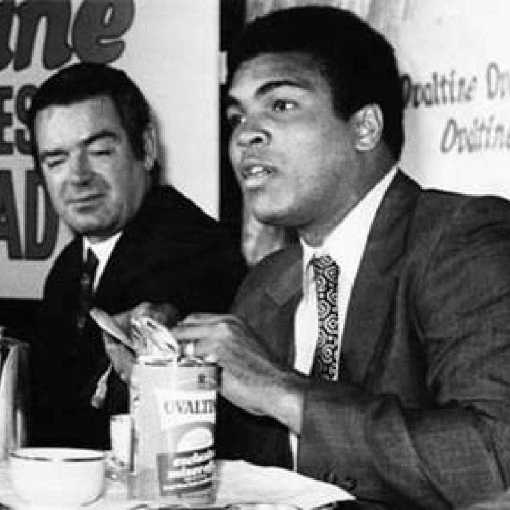 Muhammad Ali con Ovaltine 1971