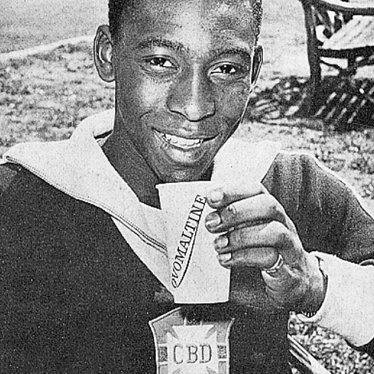Pelé con Ovaltine alla Coppa del Mondo di calcio del 1962