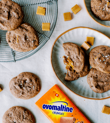 Ovo Schokolade Karamell Cookies